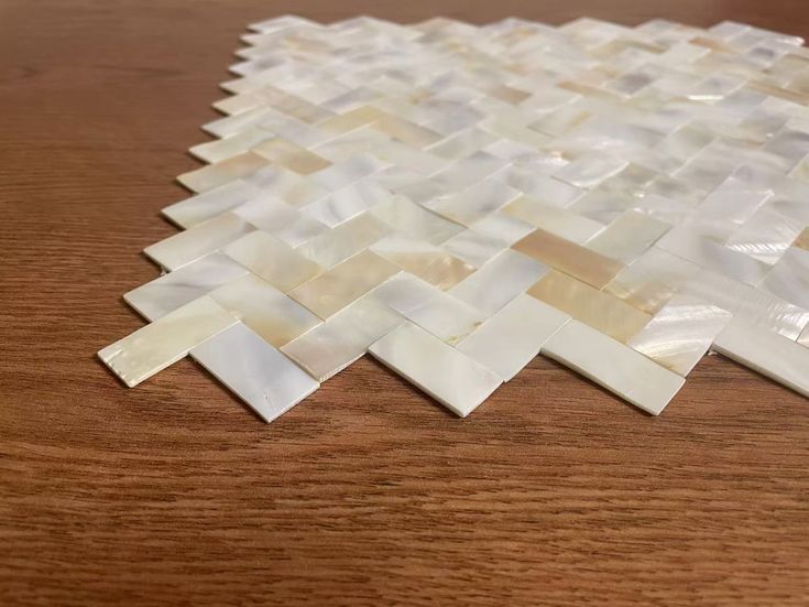 Handmade Serene Seamless Herringbone Mother of Pearl Mosaic Tile For Bathroom Kitchen Wall Shower Spa