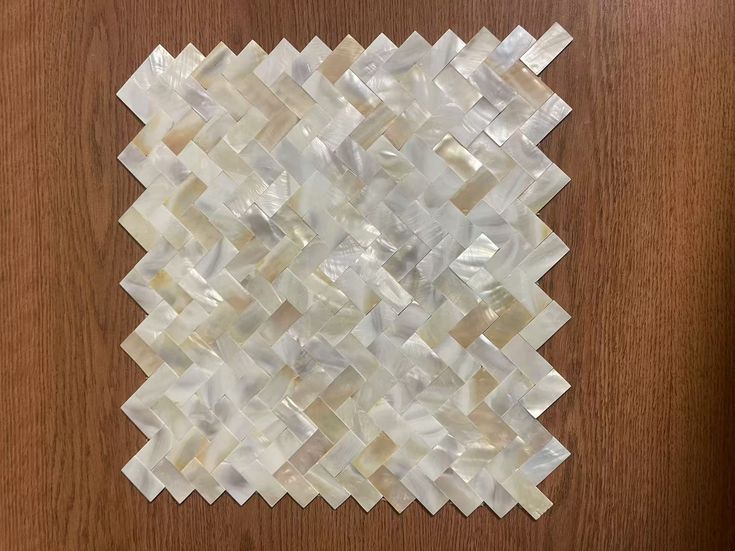 Handmade Serene Seamless Herringbone Mother of Pearl Mosaic Tile For Bathroom Kitchen Wall Shower Spa