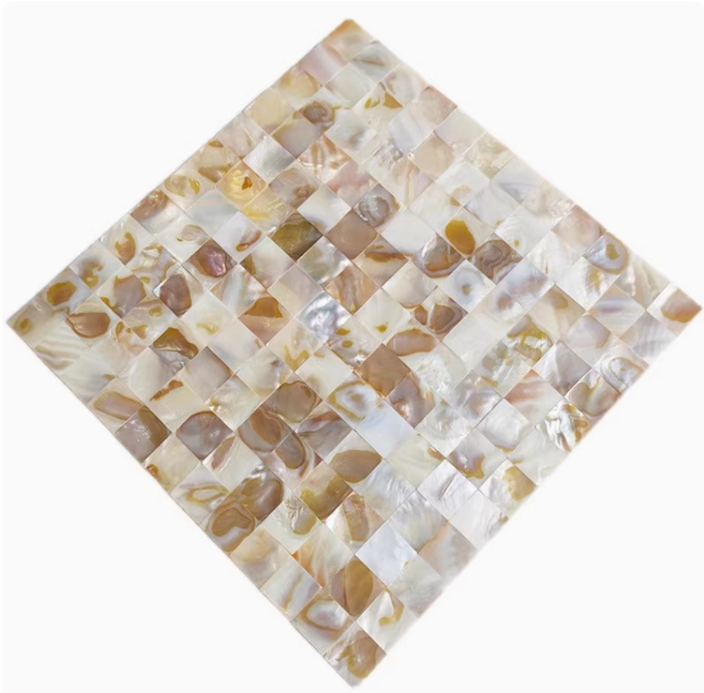 1" X 1" Square Dapple Mother of Pearl Squre Mosaic Tile For Bathroom Kitchen Shower Wall Backsplash Tile