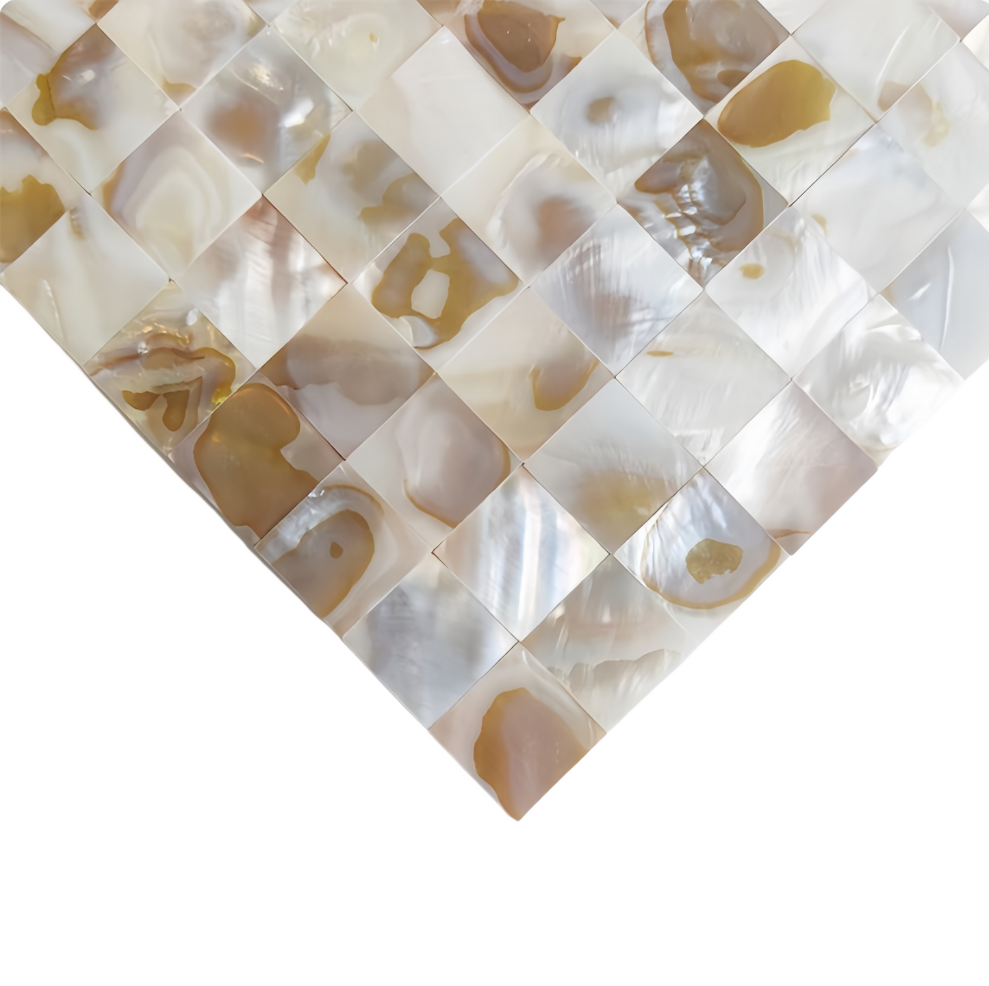 1" X 1" Square Dapple Mother of Pearl Squre Mosaic Tile For Bathroom Kitchen Shower Wall Backsplash Tile