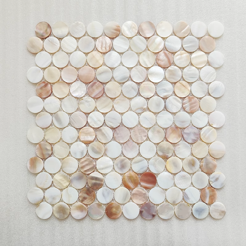 Serene Circle Mother of Pearl Mosaic Tile For Bathroom Tile Kitchen Shower Wall Backsplash Tile