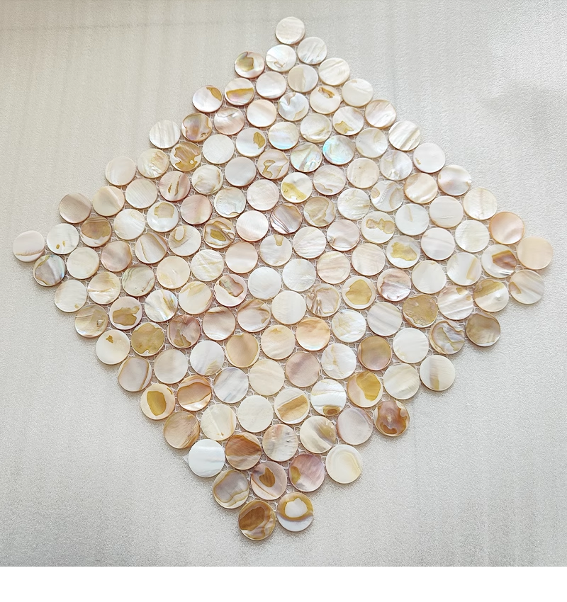 Dapple Circle Mother of Pearl Mosaic Tile for Bathroom Kitchen and Shower Wall Tile