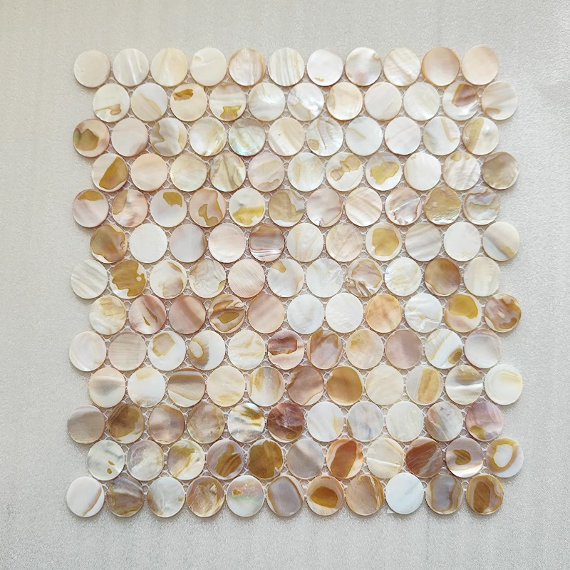 Dapple Circle Mother of Pearl Mosaic Tile for Bathroom Kitchen and Shower Wall Tile