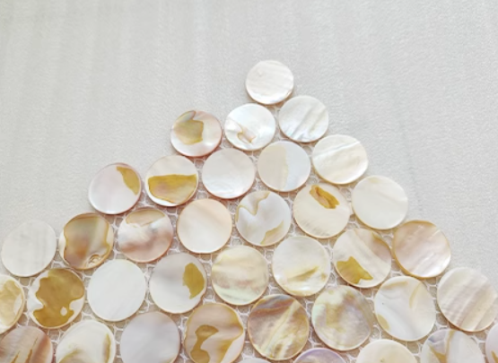 Dapple Circle Mother of Pearl Mosaic Tile for Bathroom Kitchen and Shower Wall Tile