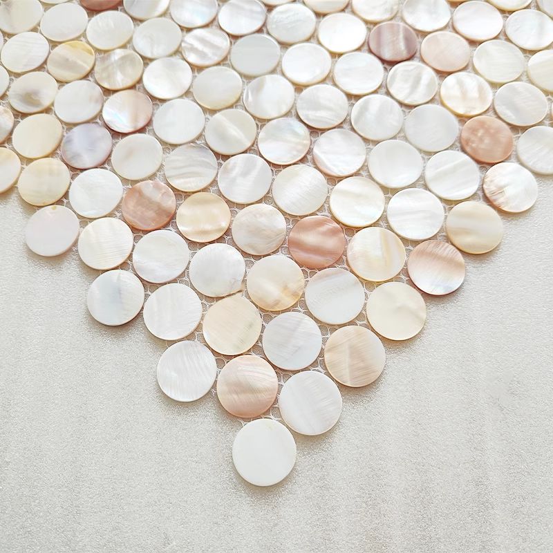Serene Circle Mother of Pearl Mosaic Tile For Bathroom Tile Kitchen Shower Wall Backsplash Tile