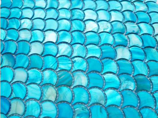 Dyed Scallop Mother of Pearl Mosaic Tile for Bathroom Kitchen and Shower Wall Tile