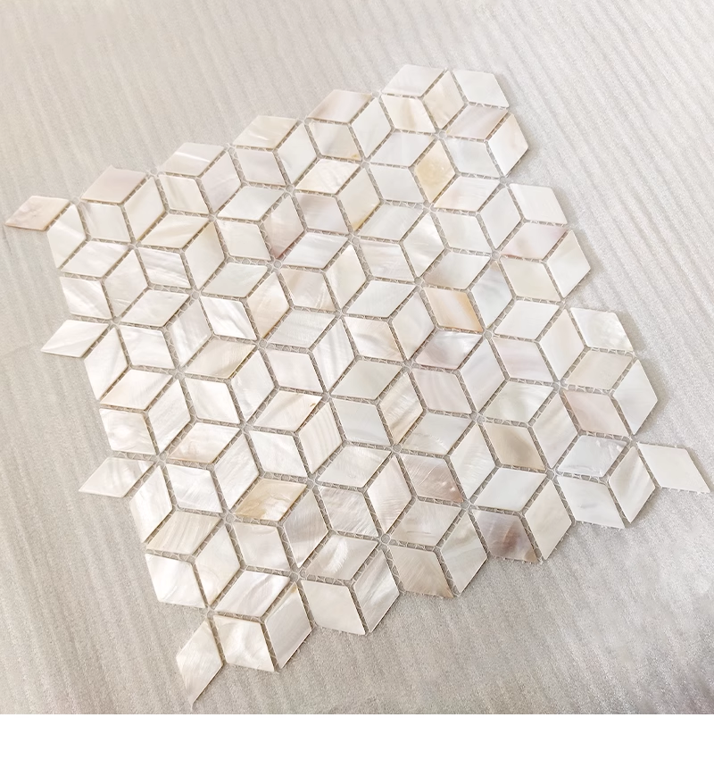 Pink Rhombus Mother of Pearl Mosaic Tile For Bathroom Kitchen Wall Spa Shower Backsplash Tile