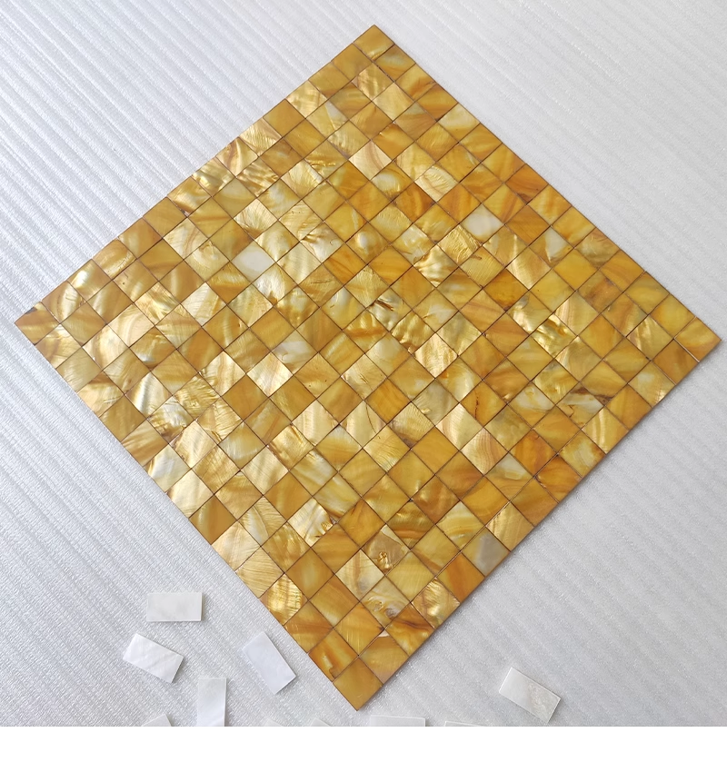 Dyed Square Seamless Mother of Pearl Mosaic Tile for Bathroom Kitchen and Shower Wall Tile