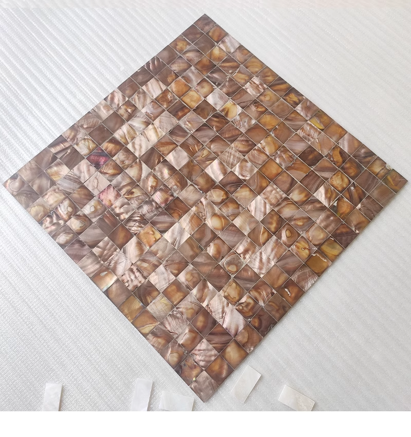 Dyed Square Groutless Mother of Pearl Mosaic Tile for Bathroom Kitchen and Shower Wall Tile