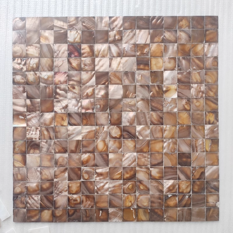 Dyed Square Groutless Mother of Pearl Mosaic Tile for Bathroom Kitchen and Shower Wall Tile
