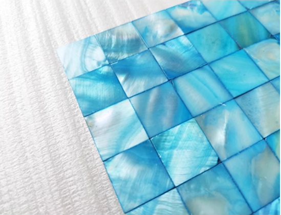 Dyed Square Groutless Mother of Pearl Mosaic Tile for Bathroom Kitchen and Shower Wall Tile
