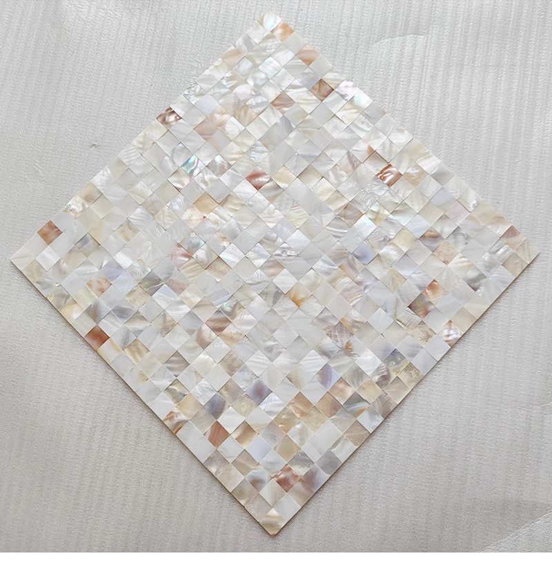 0.59" X 0.59"(15mm X 15mm) Serene Square Seamless Mother of Pearl Mosaic Tile for Bathroom Kitchen and Shower Wall Tile