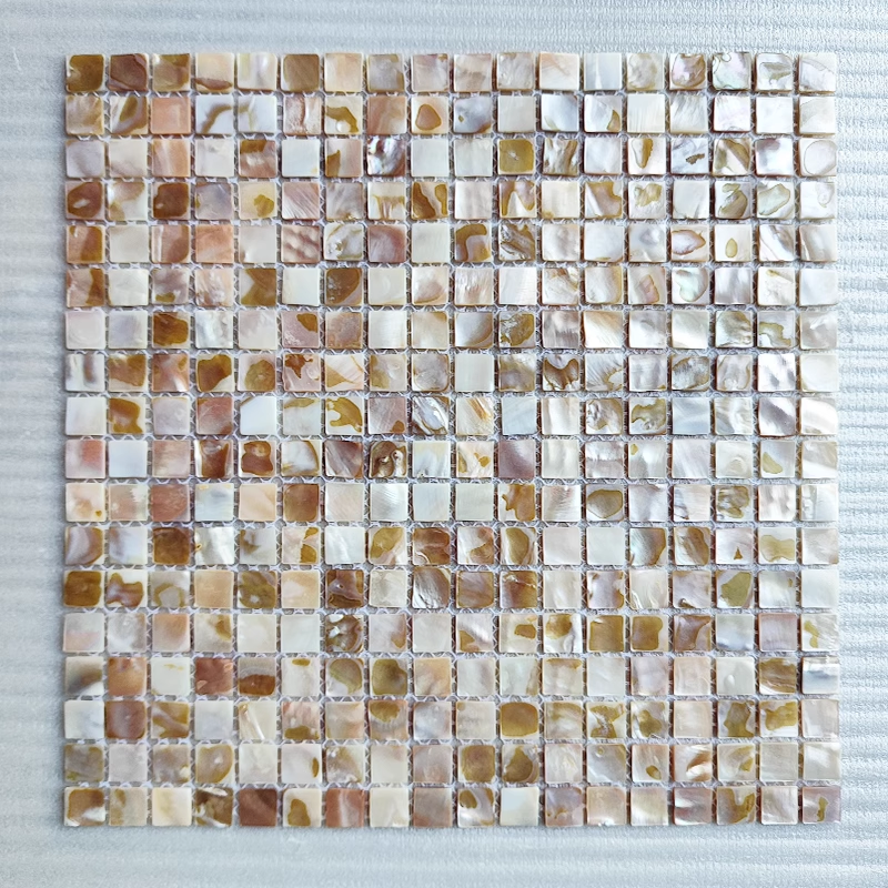 0.59" X 0.59"(15mm X 15mm) Dapple Square Mother of Pearl Mosaic Tile for Bathroom Kitchen and Shower Wall Tile