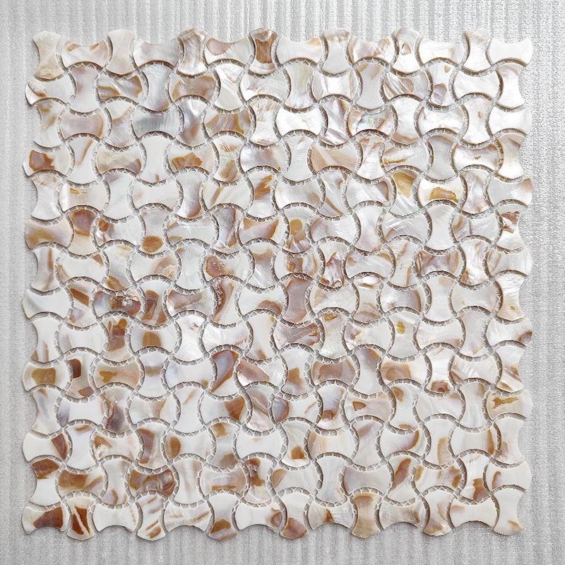 Bespoke Dapple Dumbbell Mother of Pearl Mosaic Tile for Bathroom Kitchen and Shower Wall Tile(10 Sheets)