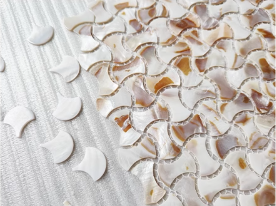 Bespoke Dapple Dumbbell Mother of Pearl Mosaic Tile for Bathroom Kitchen and Shower Wall Tile(10 Sheets)