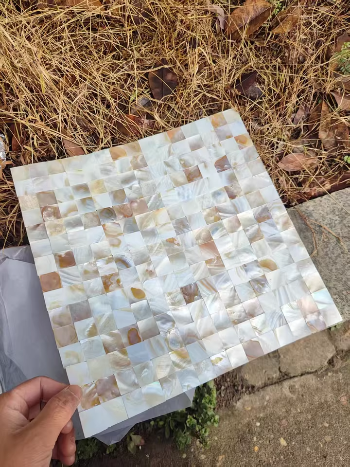 Iridescent Square Seamless Mother of Pearl Mosaic Tile for Bathroom Kitchen and Shower Wall Tile