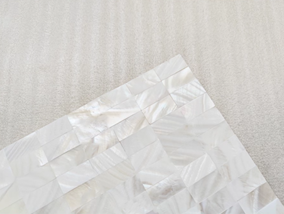 White Rectangular Seamless Mother of Pearl Mosaci Tile for Bathroom Kitchen Shower Wall Tile
