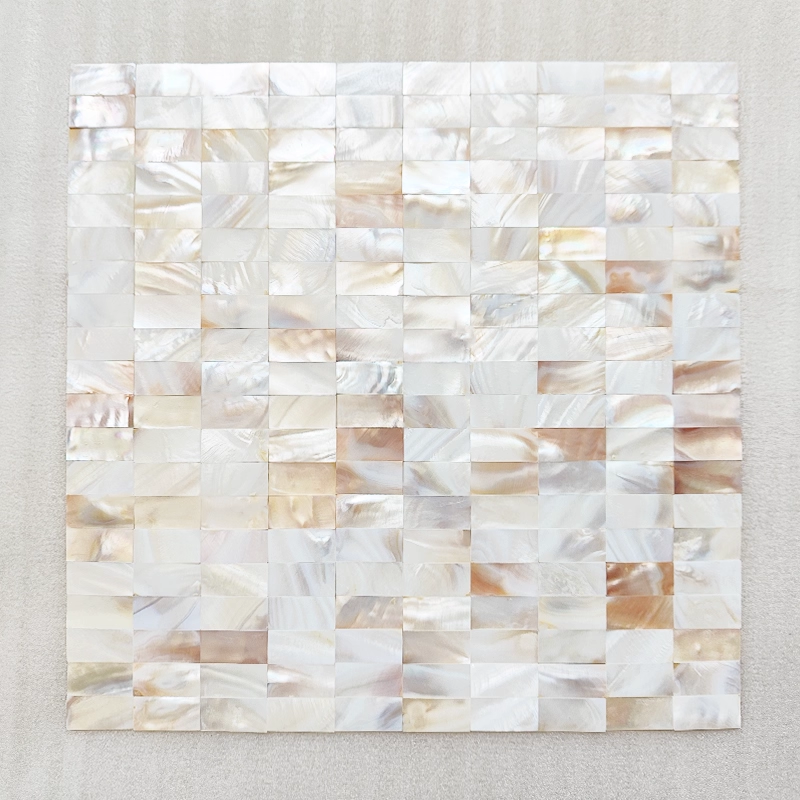 Serene Rectangular Seamless Mother of Pearl Mosaci Tile for Bathroom Kitchen Shower Wall Tile