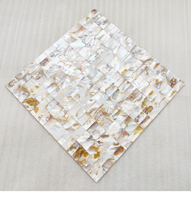 Dapple Rectangular Seamless Mother of Pearl Mosaci Tile for Bathroom Kitchen Shower Wall Tile