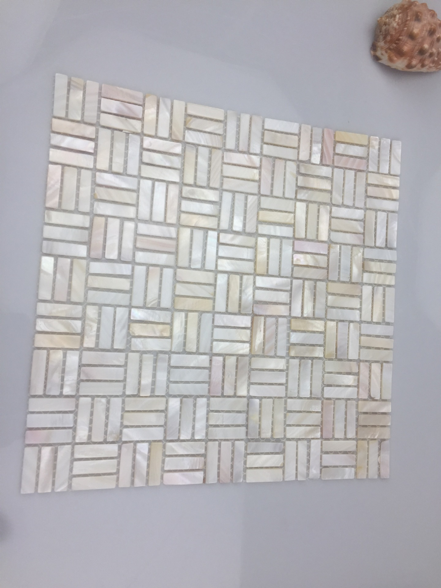 Serene Mini Rectangular Mother of Pearl Mosaic Tile for Bathroom Kitchen and Shower Wall Tile(6 Sheets)