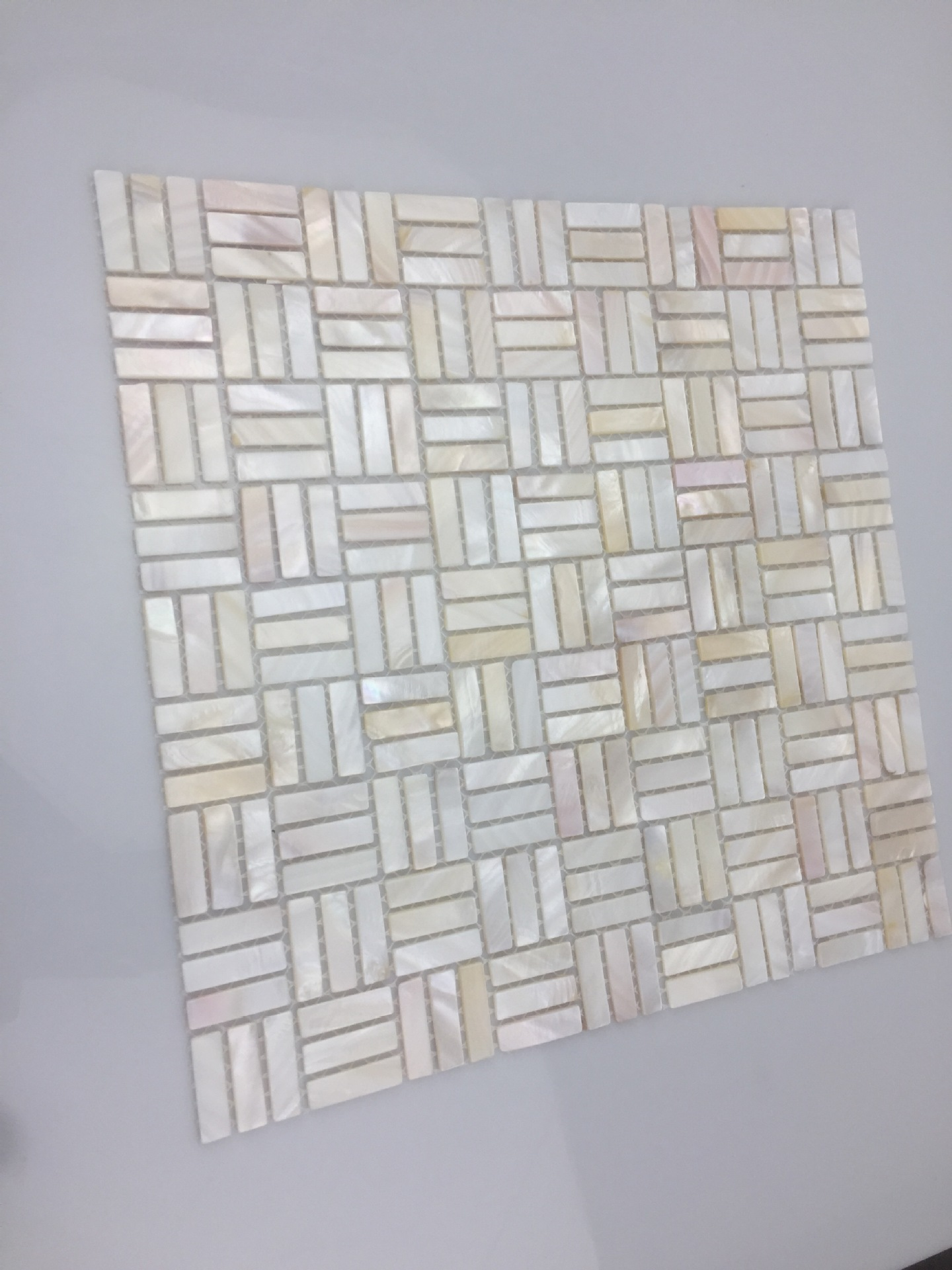 Serene Mini Rectangular Mother of Pearl Mosaic Tile for Bathroom Kitchen and Shower Wall Tile(6 Sheets)