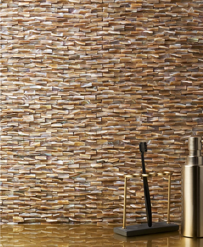 3D Rib Brick Mother of Pearl Rib Mosaic Tile For Bathroom Kitchen Shower Wall Tile Backsplash