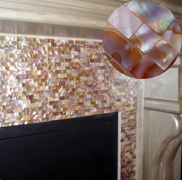 Dark Dapple Brick Seamless Mother of Pearl Mosaic Tile for Bathroom Kitchen and Shower Wall Tile