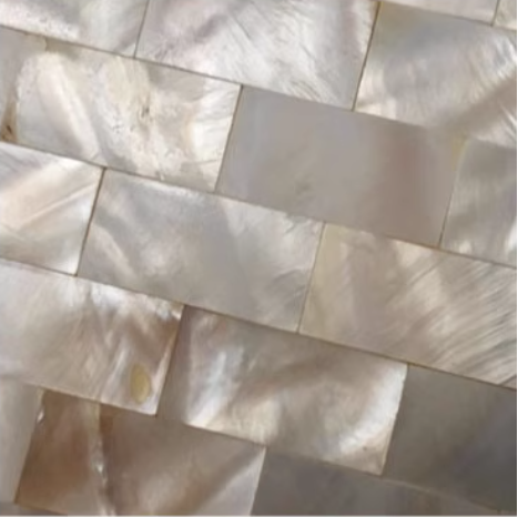 Natural Brick Seamless Mother of Pearl Mosaic Tile for Bathroom Kitchen and Shower Wall Tile