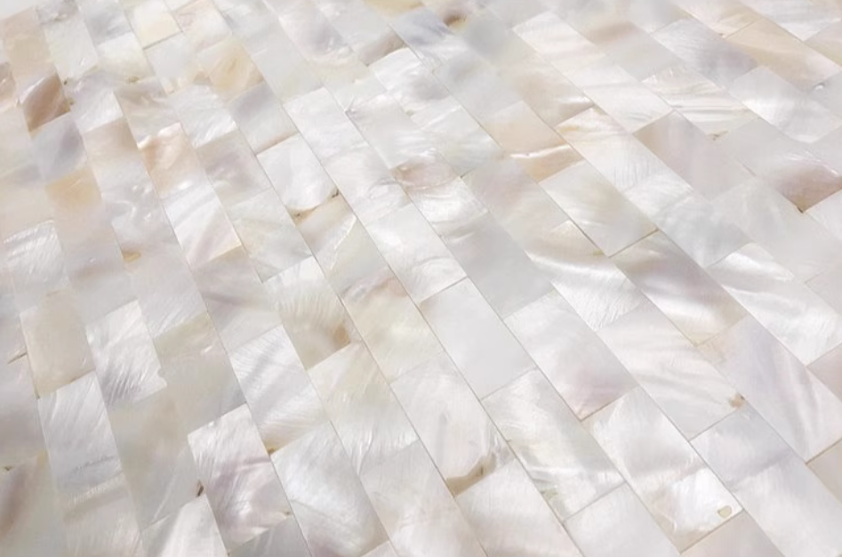 Natural Brick Seamless Mother of Pearl Mosaic Tile for Bathroom Kitchen and Shower Wall Tile