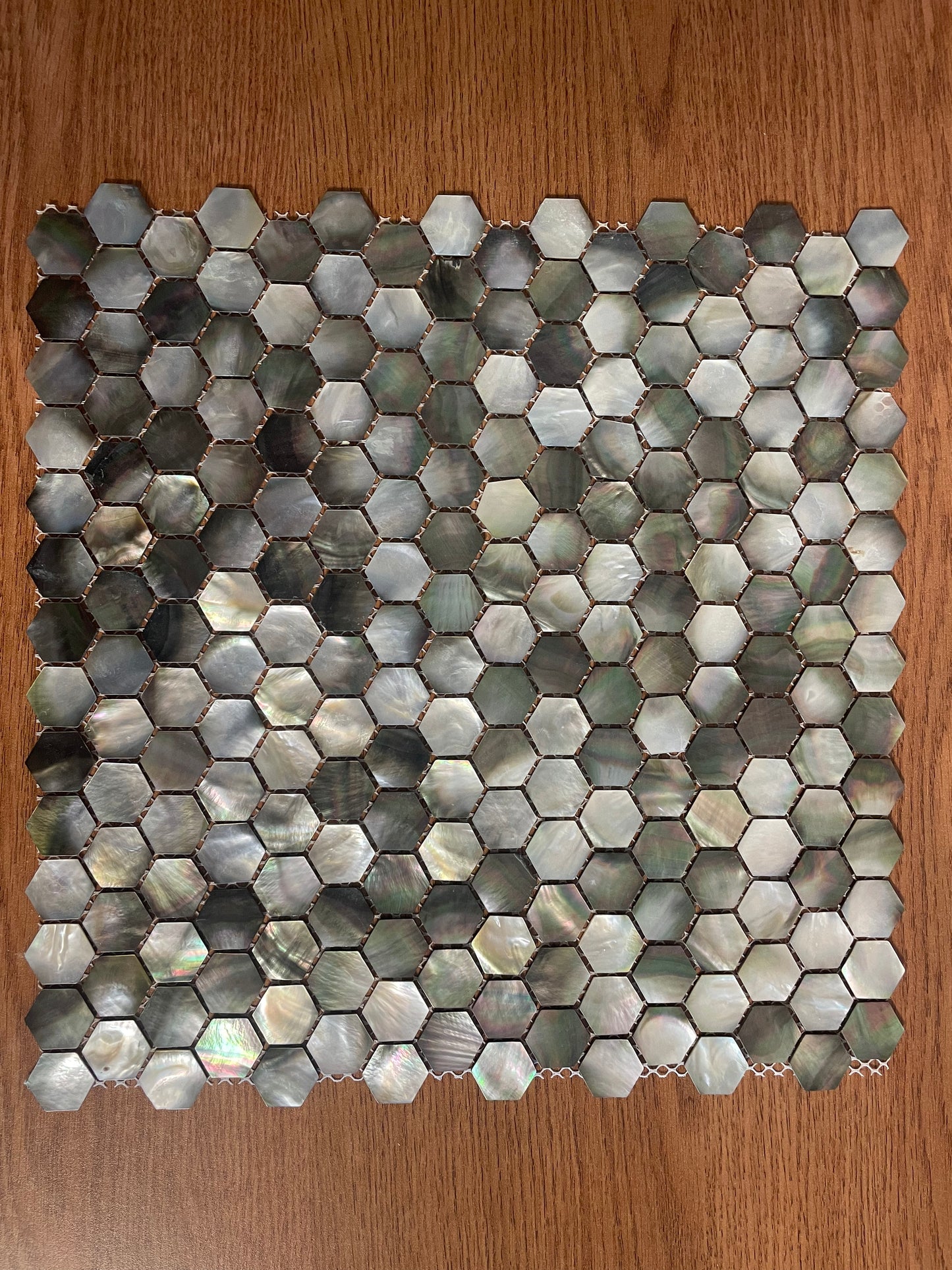 Black Hexagon Mother of Pearl Seashell Mosaic Tile for Bathroom Kitchen and Shower Wall Tile