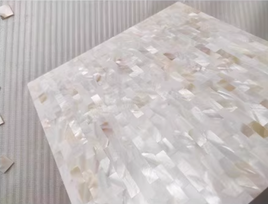 0.39" X 0.78"(10mm x 20mm) Mosaic Serene Brick Seamless Mother of Pearl Mosaic Tile for Bathroom Kitchen and Shower Wall Tile