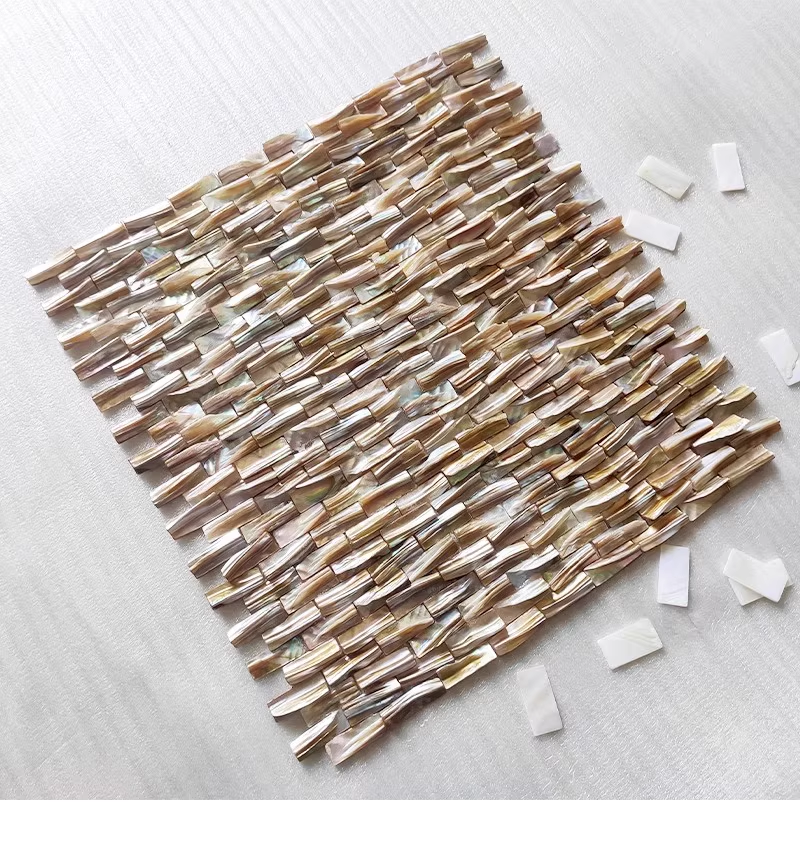 3D Rib Brick Mother of Pearl Rib Mosaic Tile For Bathroom Kitchen Shower Wall Tile Backsplash