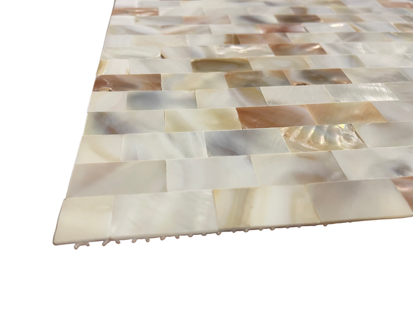 0.5" X 1"(12.5mm X 25mm) Serene Brick Seamless Mother of Pearl Mosaic Tile for Bathroom Kitchen and Shower Wall Tile