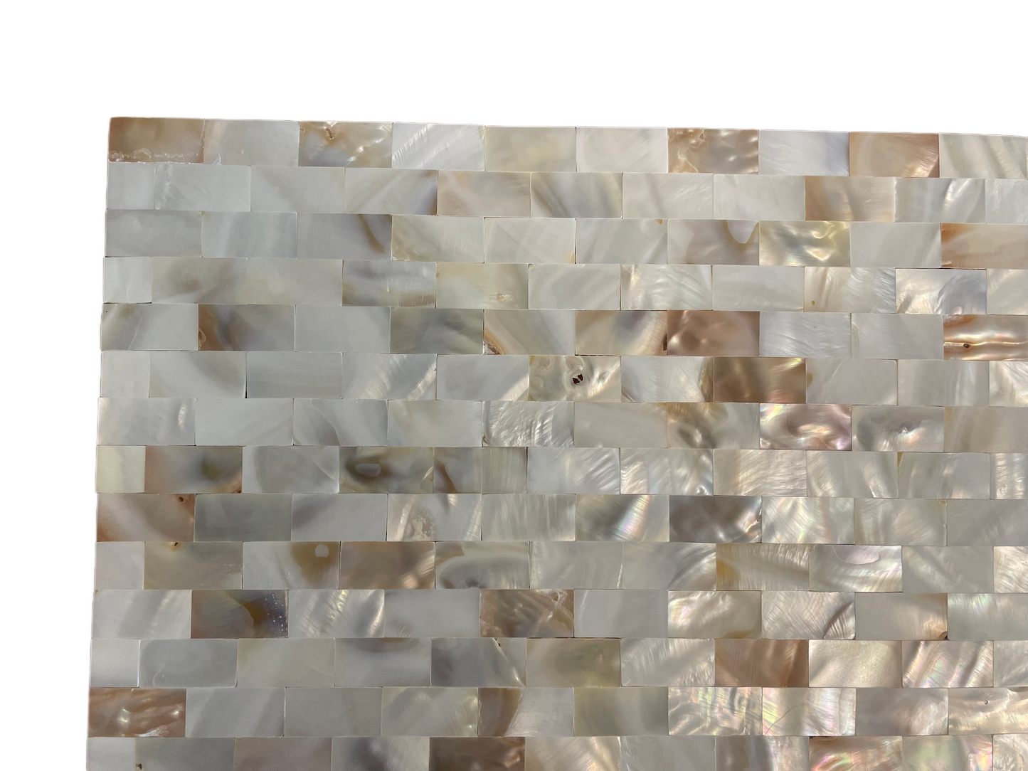 0.5" X 1"(12.5mm X 25mm) Serene Brick Seamless Mother of Pearl Mosaic Tile for Bathroom Kitchen and Shower Wall Tile