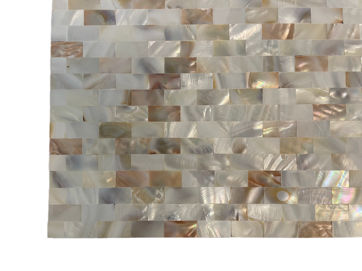 0.5" X 1"(12.5mm X 25mm) Serene Brick Seamless Mother of Pearl Mosaic Tile for Bathroom Kitchen and Shower Wall Tile