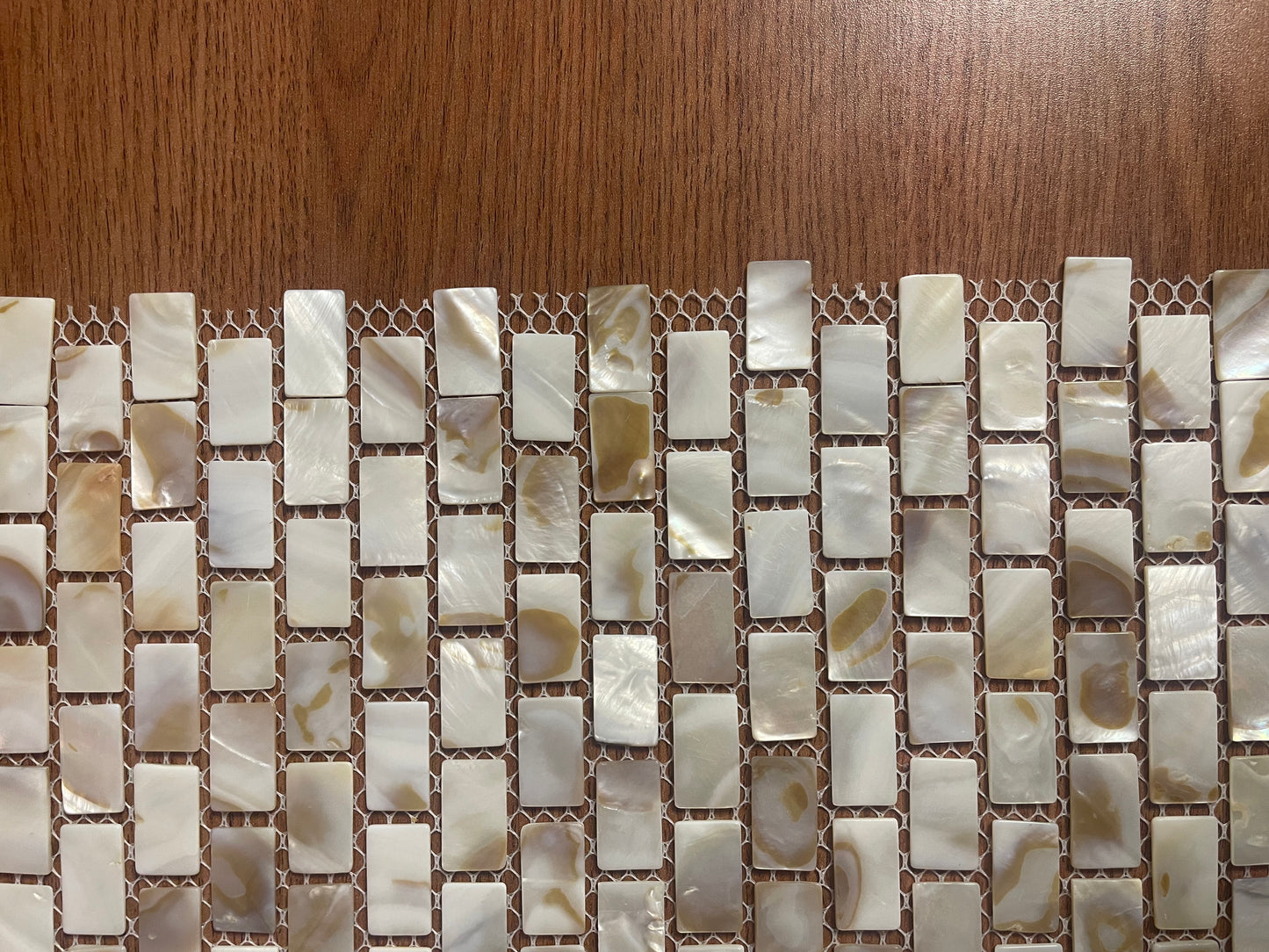 0.5" X 1"(12.5mmx25mm) Mosaic Dapple Brick Mother of Pearl Mosaic Tile for Bathroom Kitchen and Shower Wall Tile