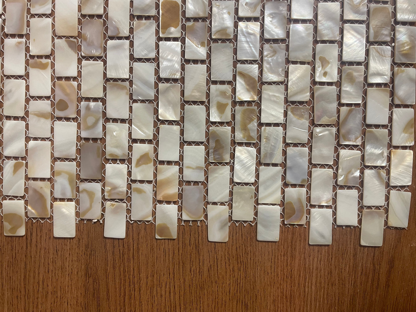 0.5" X 1"(12.5mmx25mm) Mosaic Dapple Brick Mother of Pearl Mosaic Tile for Bathroom Kitchen and Shower Wall Tile