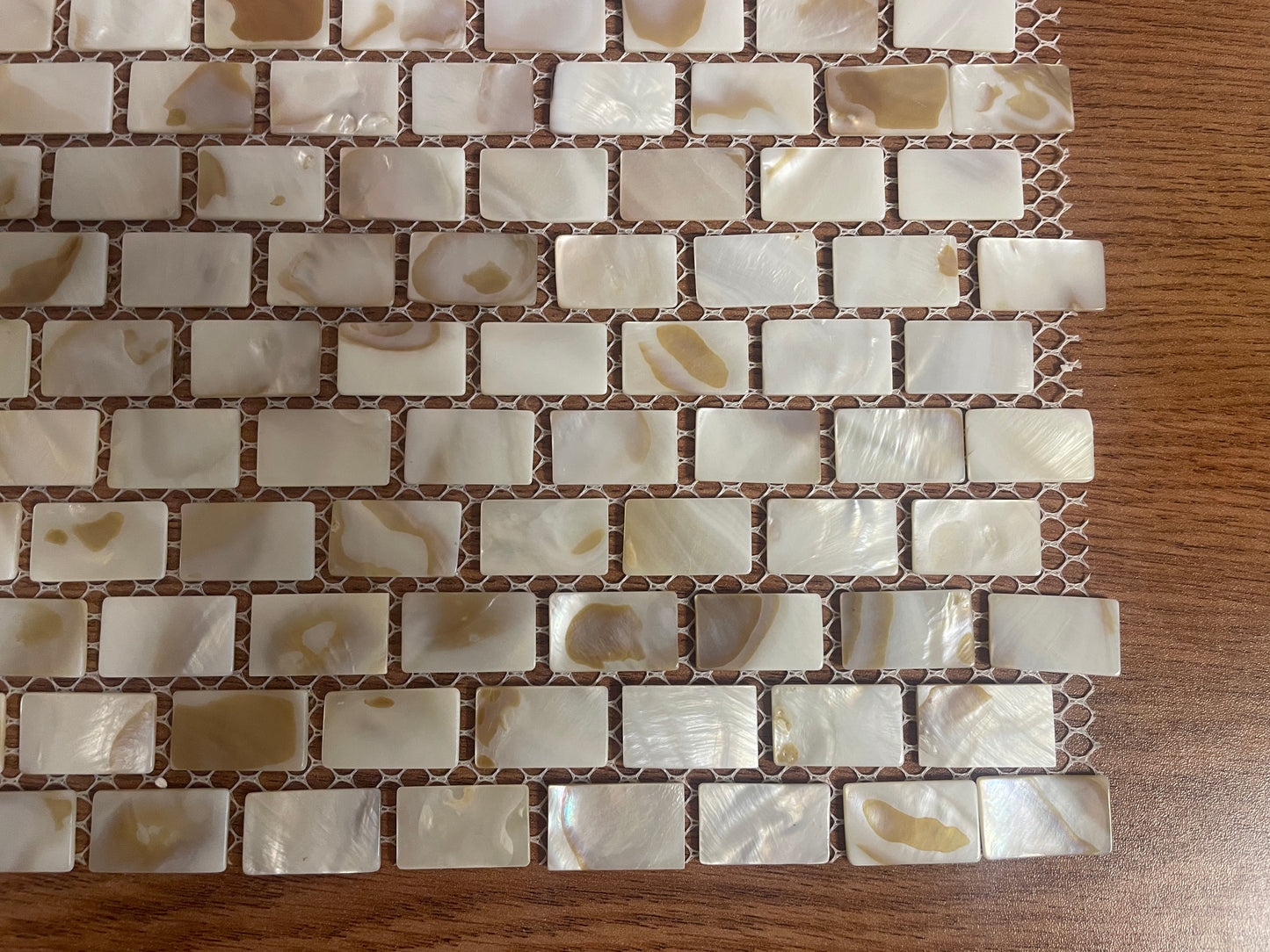 0.5" X 1"(12.5mmx25mm) Mosaic Dapple Brick Mother of Pearl Mosaic Tile for Bathroom Kitchen and Shower Wall Tile