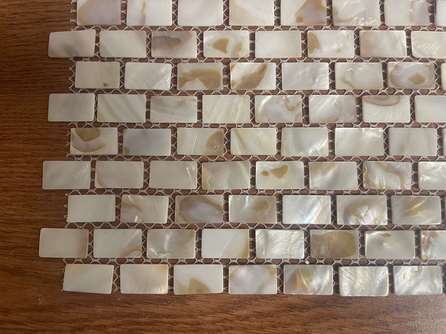 0.5" X 1"(12.5mmx25mm) Mosaic Dapple Brick Mother of Pearl Mosaic Tile for Bathroom Kitchen and Shower Wall Tile