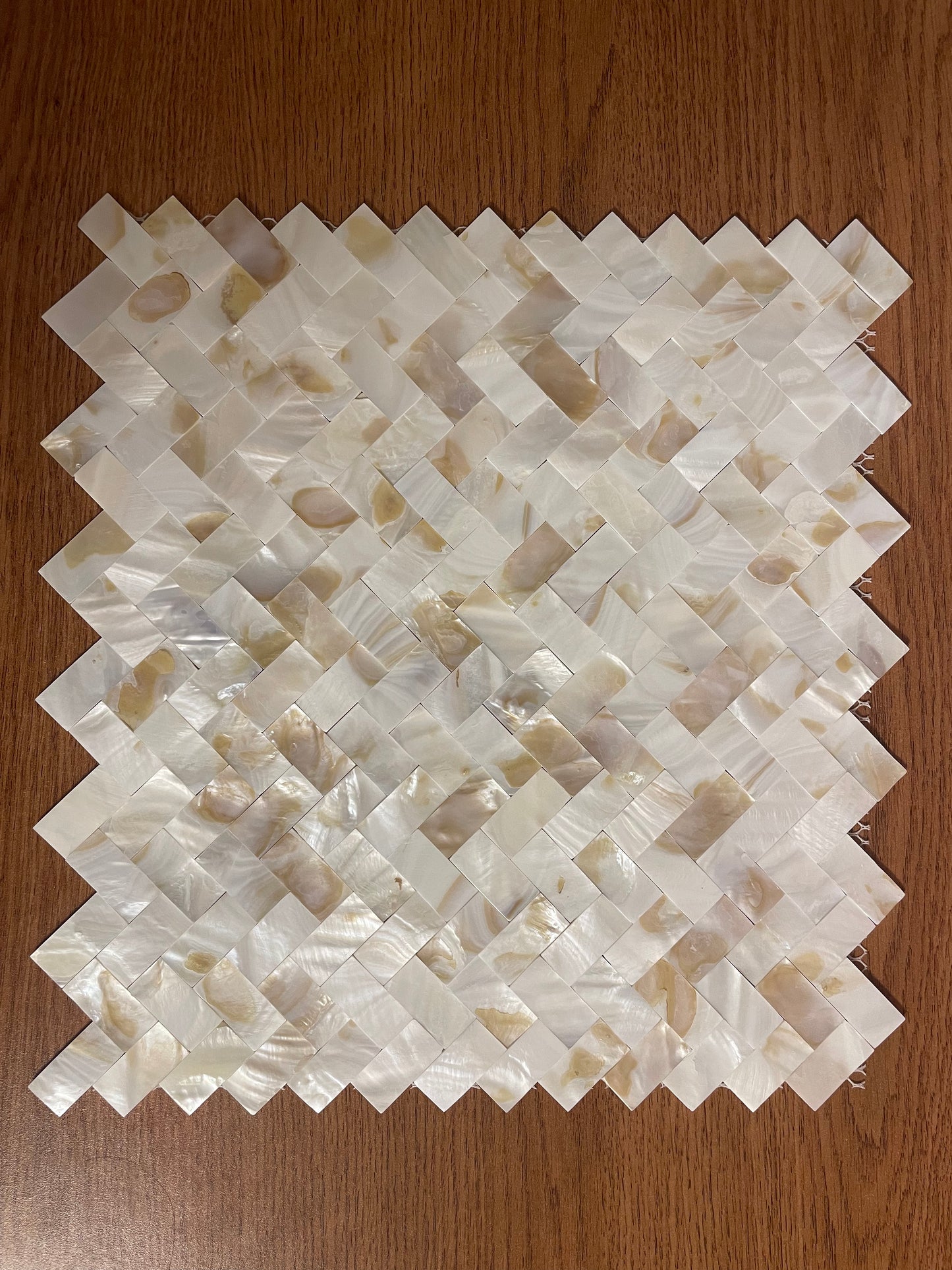 Handmade Dapple Groutless Herringbone Mother of Pearl Mosaic Tile for Bathroom Kitchen Shower Backsplash Tile