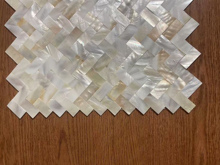 Handmade Serene Seamless Herringbone Mother of Pearl Mosaic Tile For Bathroom Kitchen Wall Shower Spa