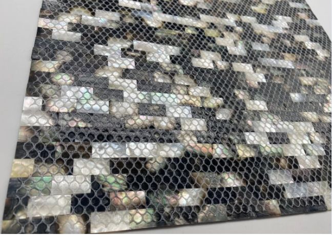 Black Brick Seamless Mother of Pearl Seashell Mosaic Tile for Bathroom Kitchen and Shower Wall Tile