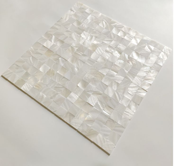White Seamless Square Mother of Pearl Mosaic Tile for Bathroom Kitchen and Shower Wall Tile