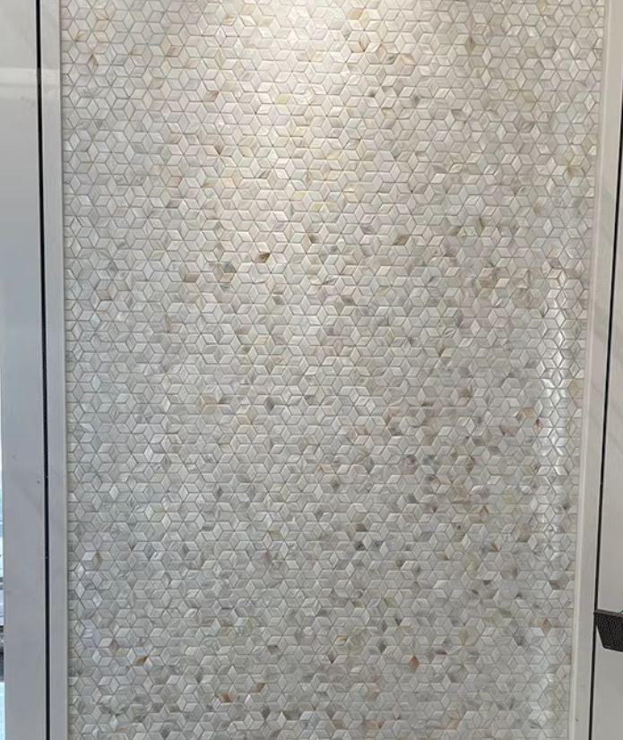Pink Rhombus Mother of Pearl Mosaic Tile For Bathroom Kitchen Wall Spa Shower Backsplash Tile