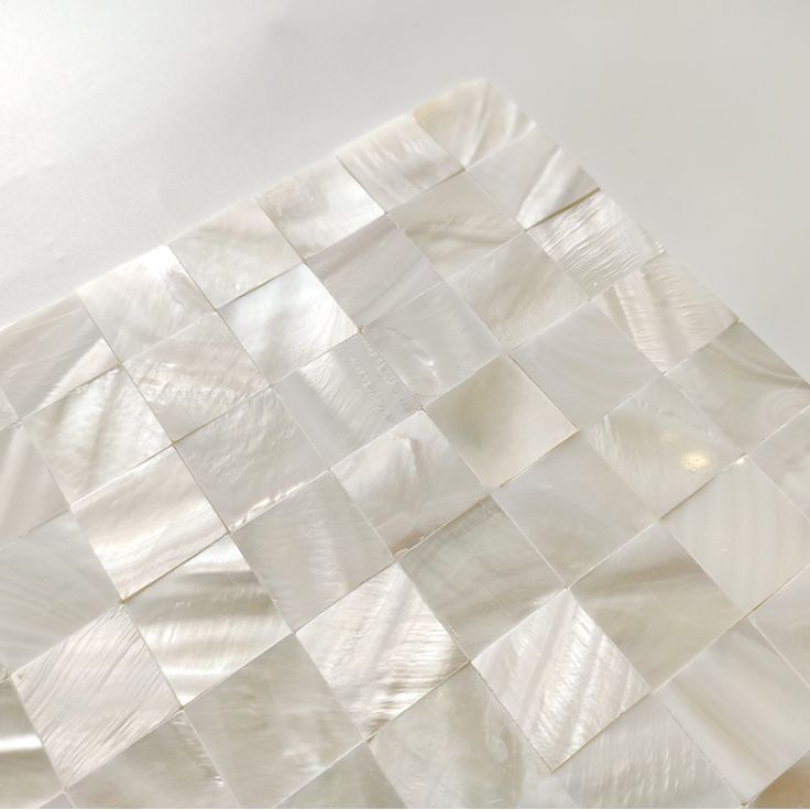 White Seamless Square Mother of Pearl Mosaic Tile for Bathroom Kitchen and Shower Wall Tile