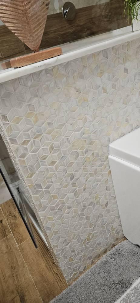 Pink Rhombus Mother of Pearl Mosaic Tile For Bathroom Kitchen Wall Spa Shower Backsplash Tile