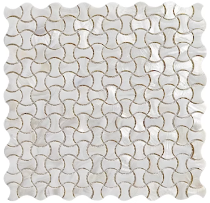 Bespoke White Dumbbell Mother of Pearl Mosaic Tile for Bathroom Kitchen and Shower Wall Tile(10 Sheets)