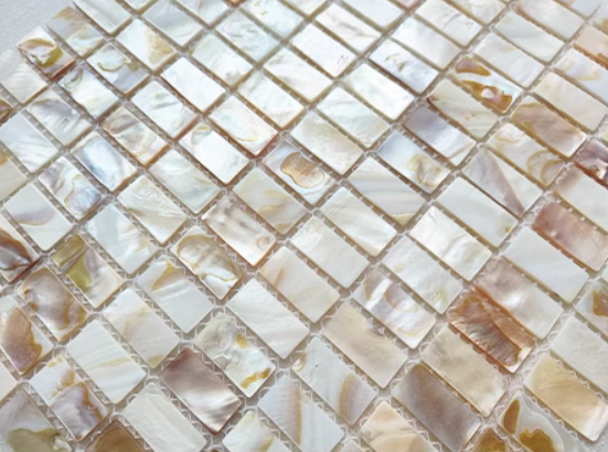 Dapple Rectangular Mother of Pearl Tile For Kitchen Bathroom and Shower Wall Backsplash Tile