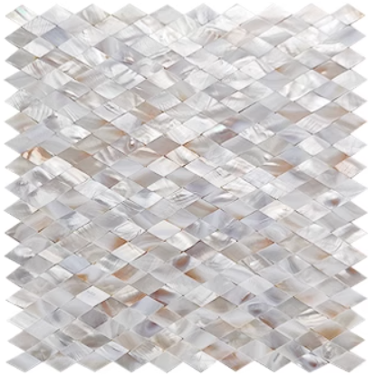 Serene Diamond Seamless Mother of Pearl Mosaic Tile for Bathroom Kitchen and Showwe Wall Tie