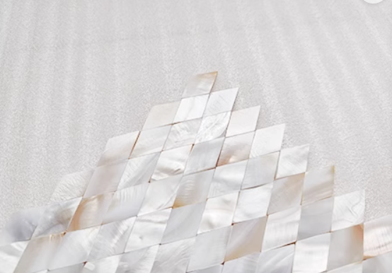 Serene Diamond Seamless Mother of Pearl Mosaic Tile for Bathroom Kitchen and Showwe Wall Tie